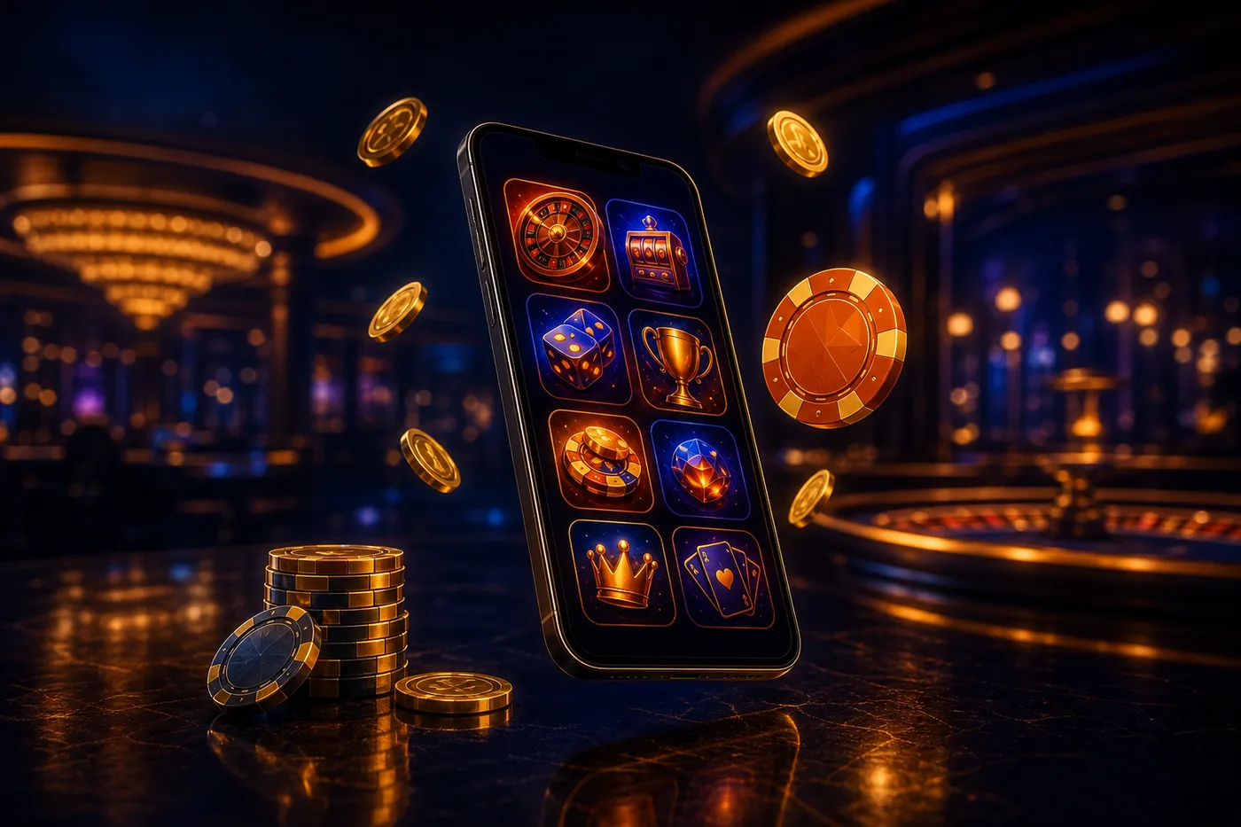 Joueur utilisant Nine Casino sur smartphone